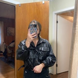 Faux leather jacket